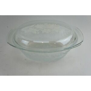 Pyrex Casserole Dish Princess House Fantasia 3qt Casserole Dish + Lid Floral GC